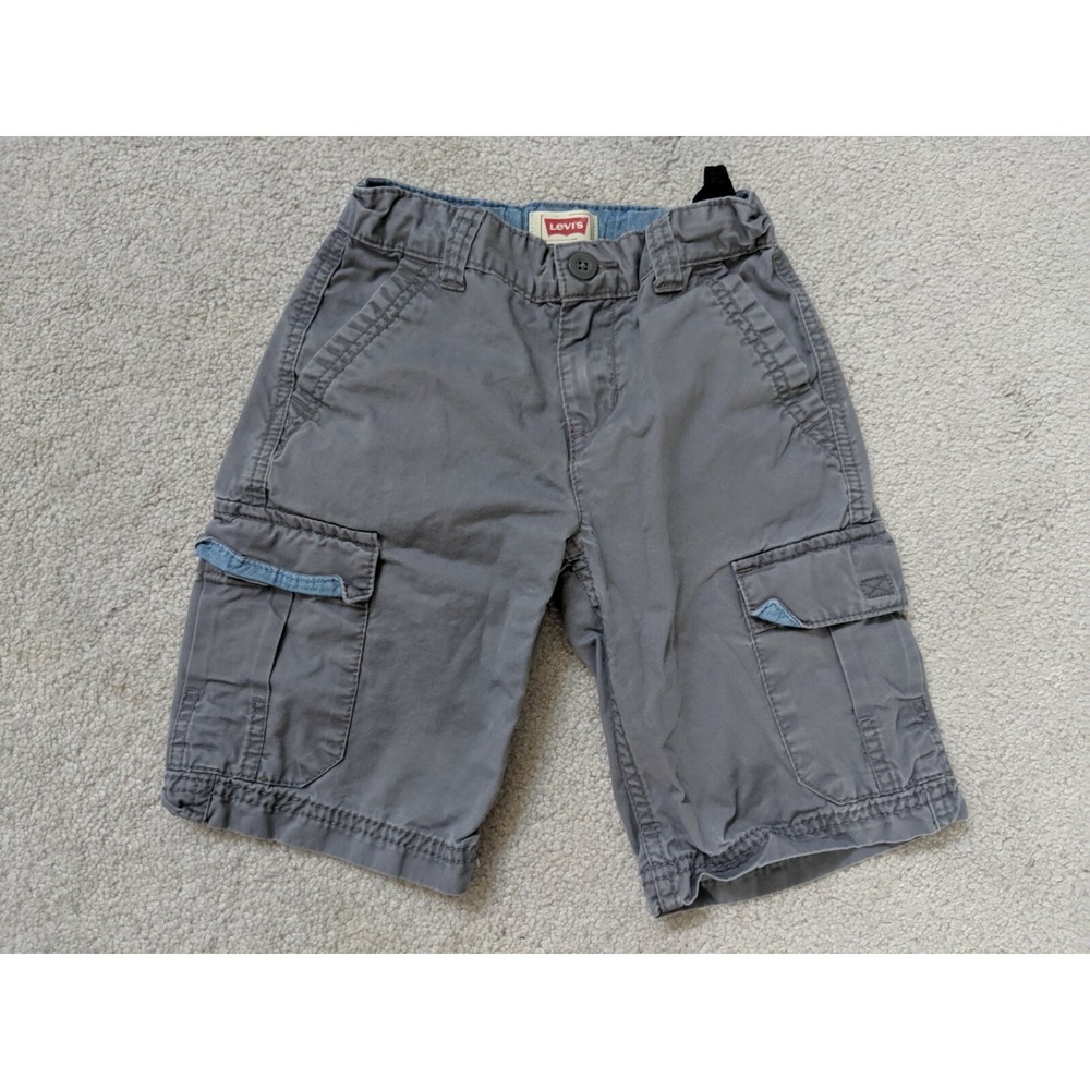 BOYS LEVI'S CARGO SHORTS, GRAY, SIZE 7
